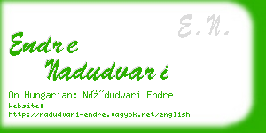 endre nadudvari business card